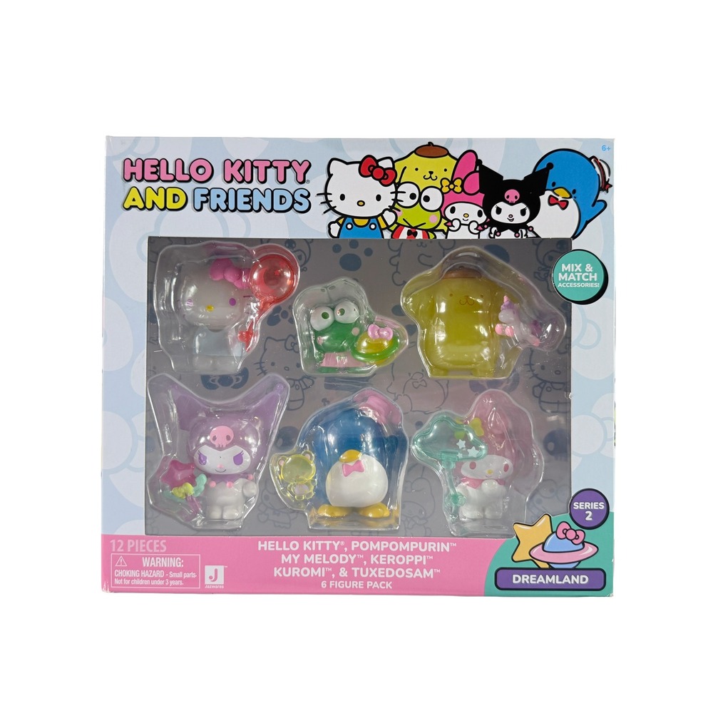 Hello Kitty and Friends‎ Dreamland Series 2 6 Figure Pack Jazwares New